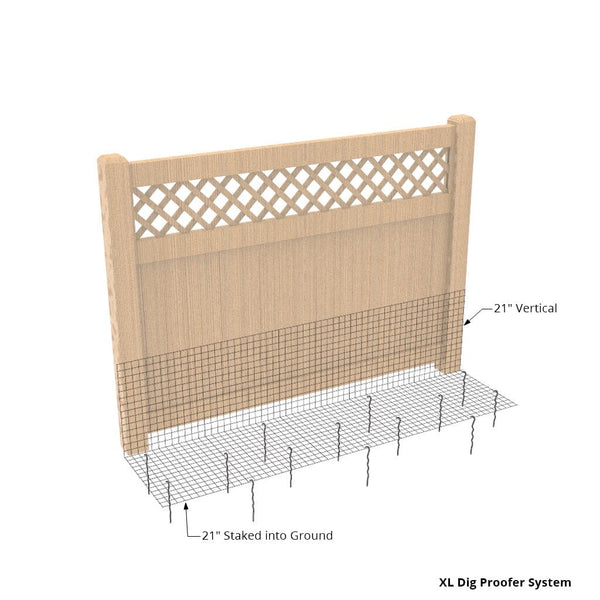 EasyPetFence No Dig Dog Fence Kit - Multiple Mesh Types - 6' x 100